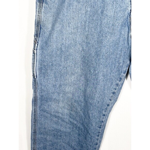 Levi Strauss Signature Carpenter Jeans Mens 38x32 Blue Denim Workwear Pants - Picture 4 of 16